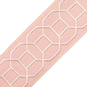 Embroidered Blush Designer Trim Tape