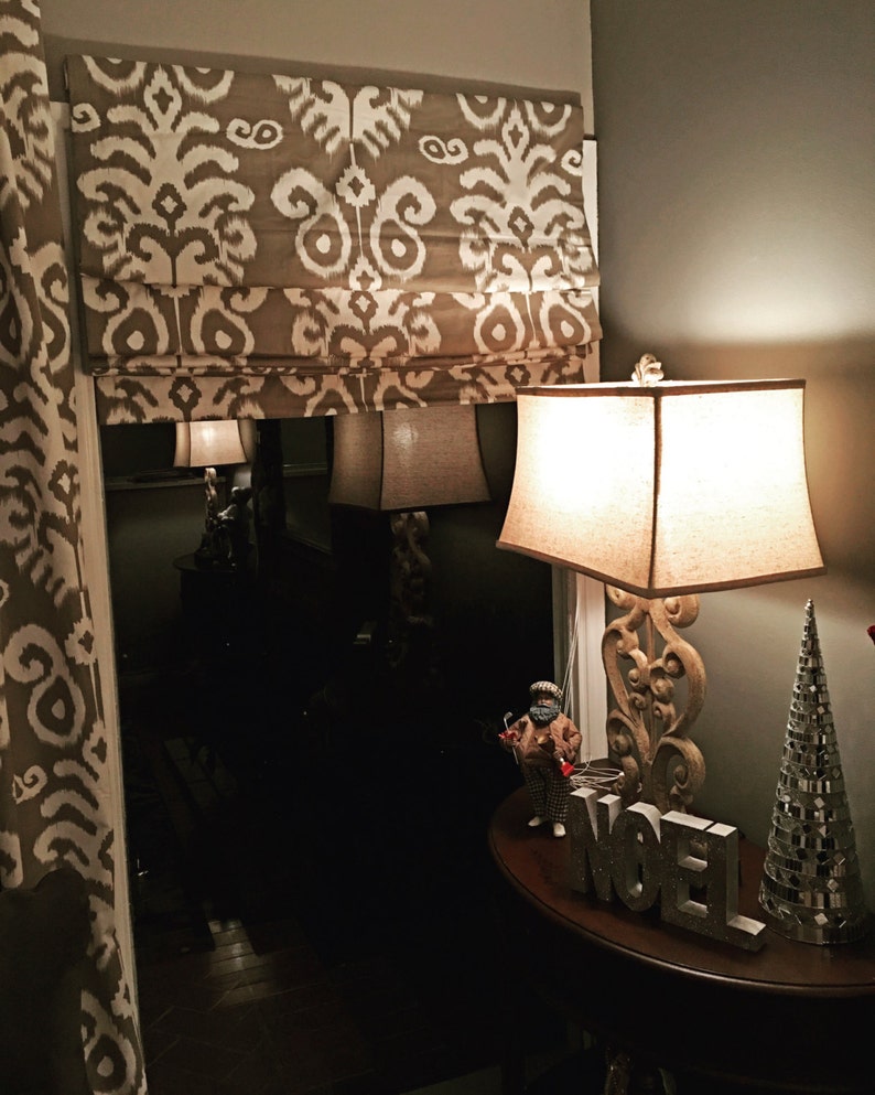Roman Shades You provide the fabric of your choice Custom Curtains Blackout Roman Shade Option