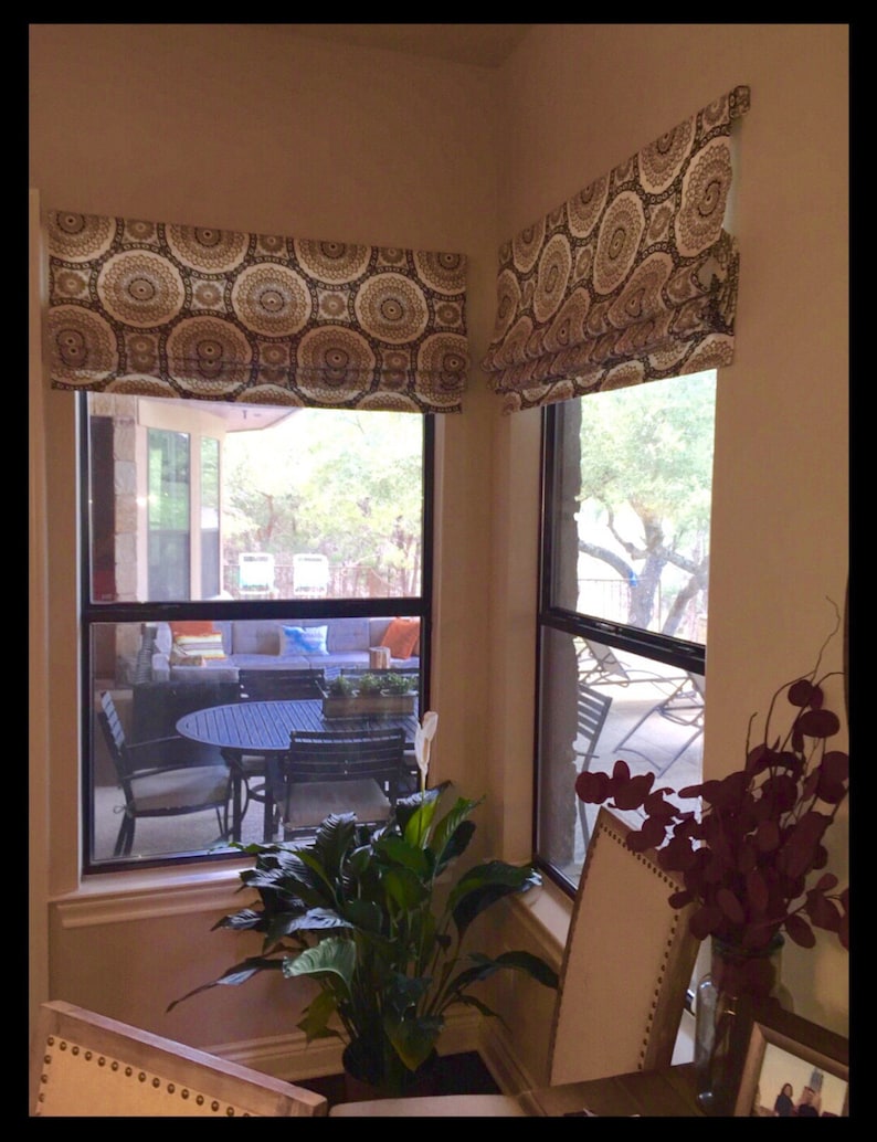 Blackout Roman Shades Custom Window Treatmentsribbon Shades Etsy