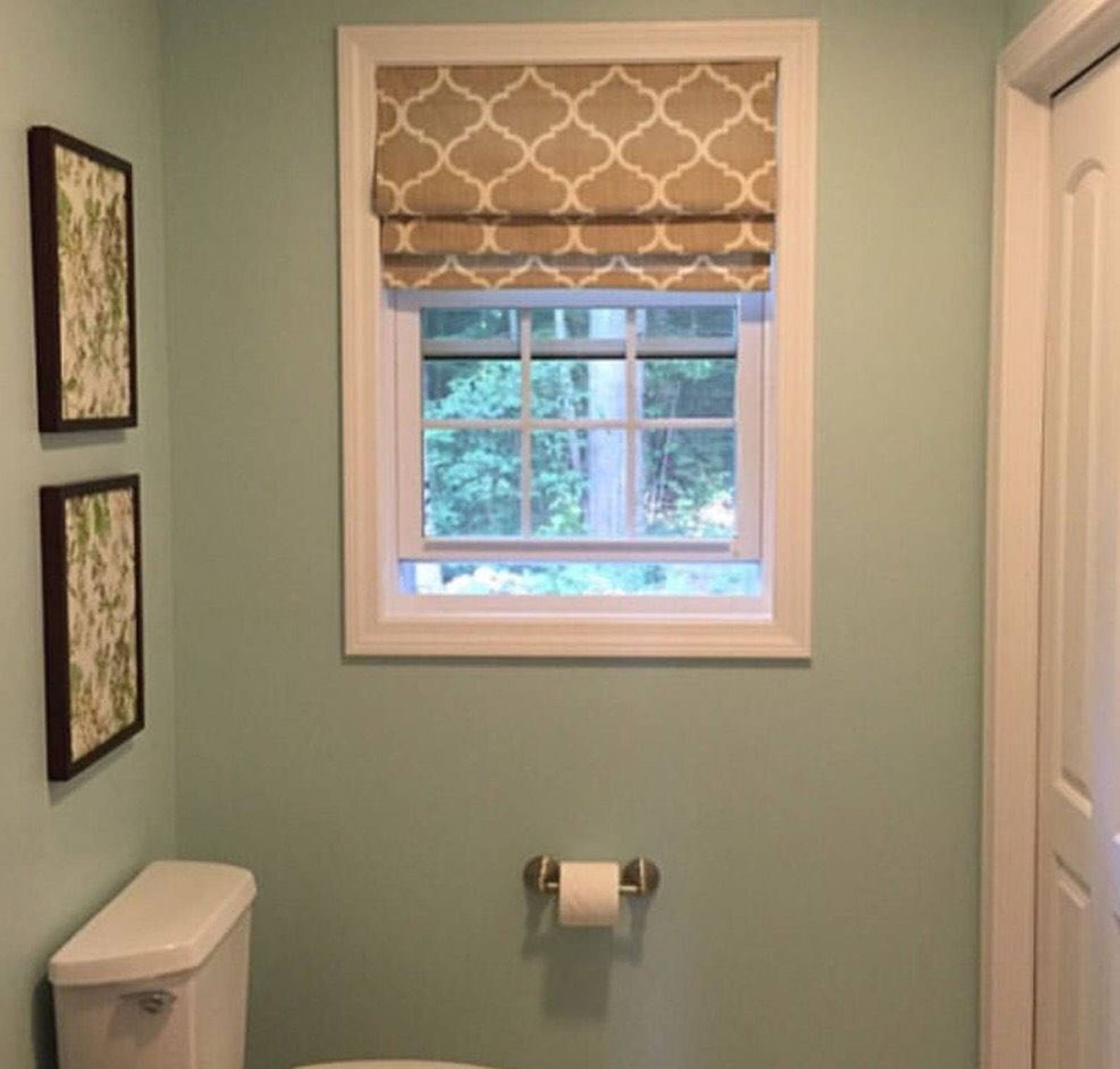 Custom Fabric Roman Shades Flat Classic Roman Shade Blackout Etsy