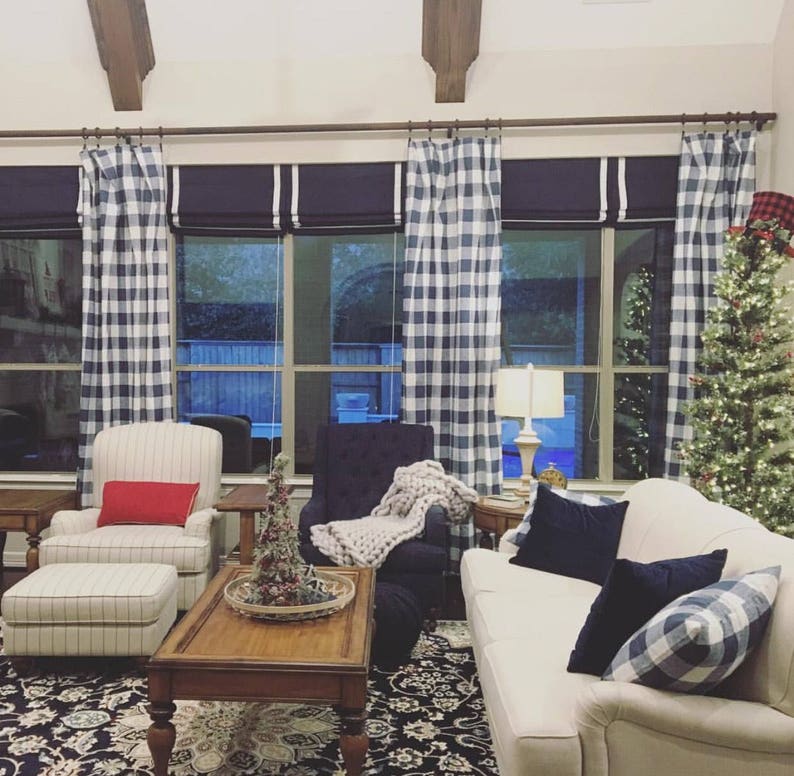 Custom Roman Shades With Ribbon Trim Banding Made to Order Etsy