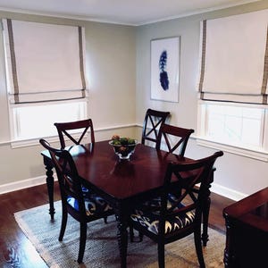 Custom Roman Shade Any Fabric. Flat Roman Shade, Fully Functional Shades, Blackout Window Treatments, White Roman Shades image 9