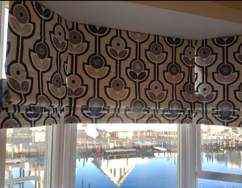 Roman Shades You provide the fabric of your choice Custom Curtains Blackout Roman Shade Option