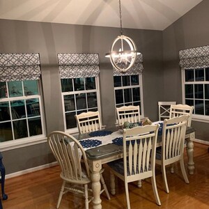 Striped Roman Shade, Made to Order Window Treatment, Blackout Shades, Flat Roman Shade, Made to Order in Any Size