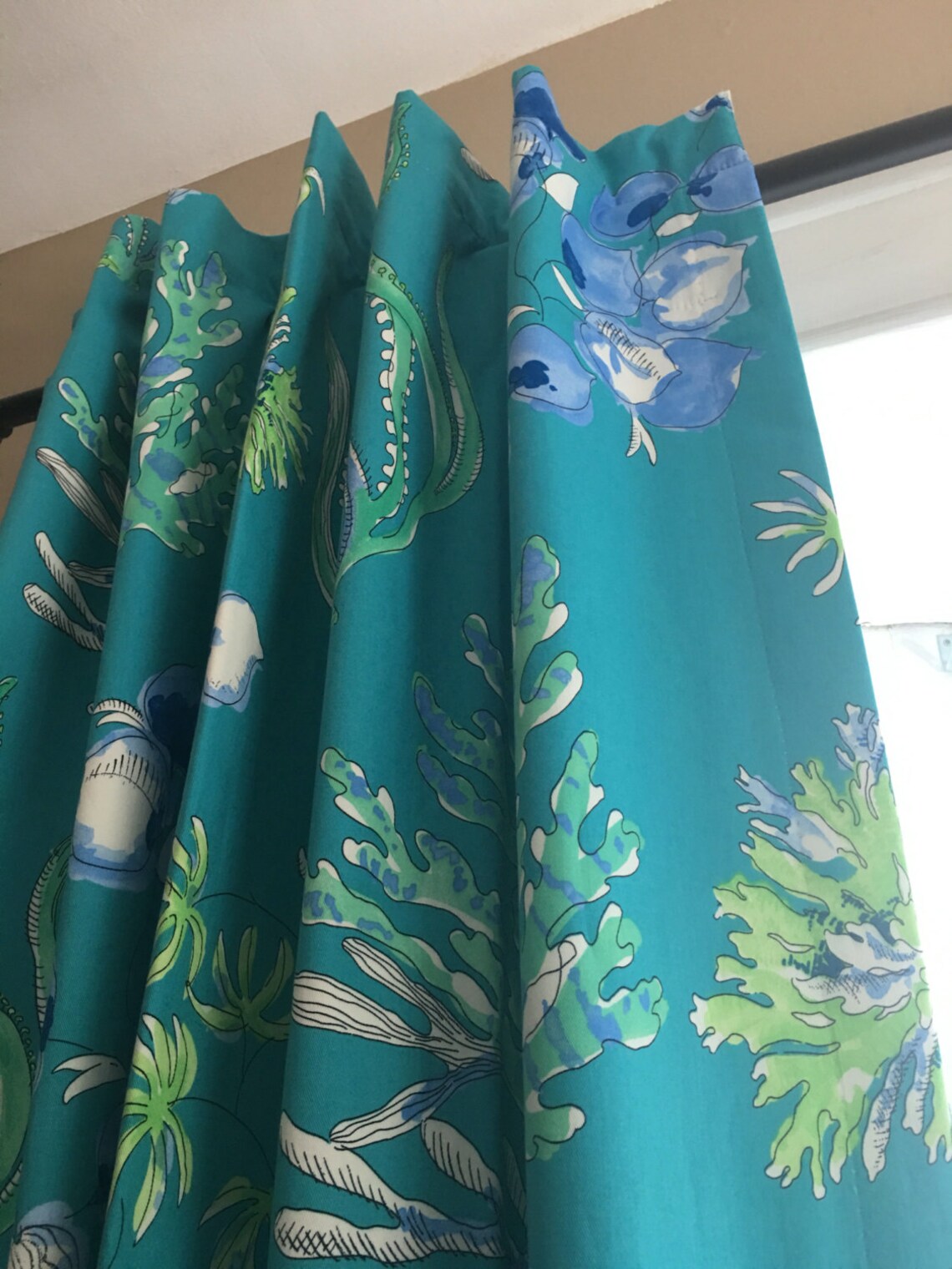 Tab Back Custom Curtain Panels. Any Fabric Slip the Tab Into Etsy