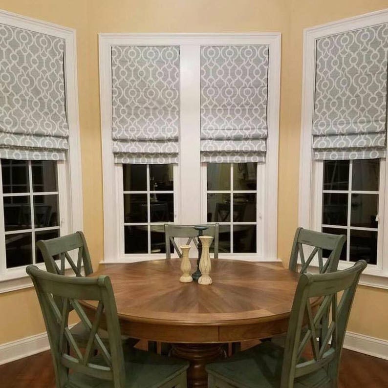 Custom Roman Shade Any Fabric. Flat Roman Shade, Fully Functional Shades, Blackout Window Treatments, White Roman Shades image 8