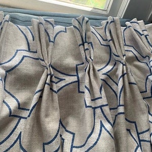 2 Pinch Pleat Custom Curtain Panels. Listing Includes 2 Panels. Any Fabric!