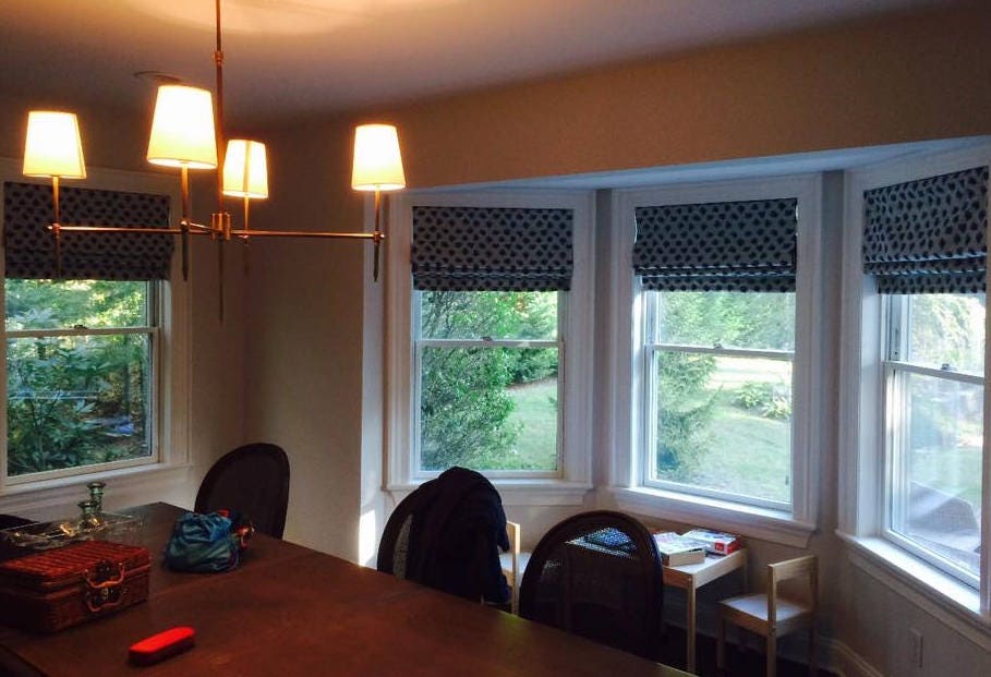 Custom Fabric Roman Shades Flat Classic Roman Shade Blackout Etsy