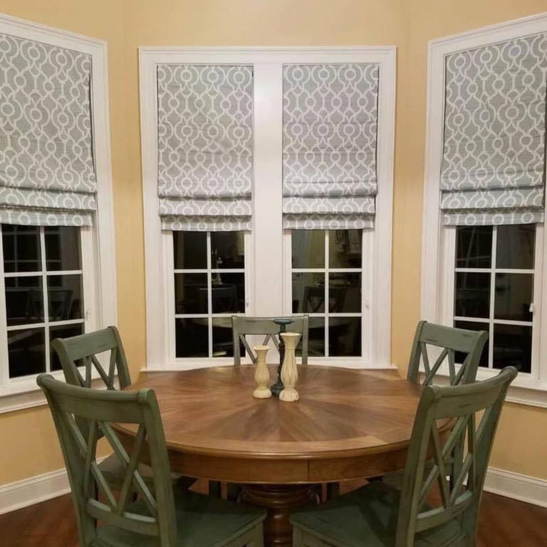 Custom Fabric Roman Shades, Flat Classic Roman Shade, Blackout Shade