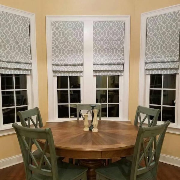 Custom Fabric Roman Shades, Flat Classic Roman Shade, Blackout Shade Option, Any Fabric, Any Size