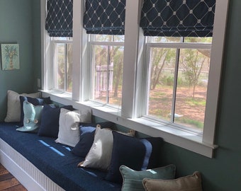 Custom Roman Shade! Blackout Shades, Flat Classic Fabric Roman Blinds, You provide the  fabric of your choice. Blackout Roman Shade Option