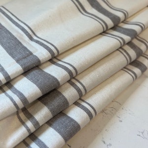 Farmhouse Roman Shade, Grey Striped Fabric (first photo)  Included!  Custom Made Roman Shade, See listing details for size requirements
