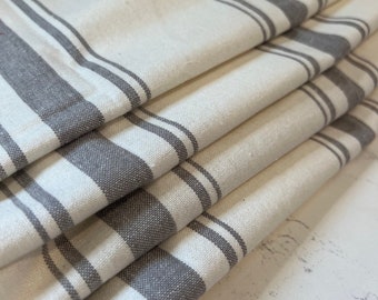 Farmhouse Roman Shade, Grey Striped Fabric (first photo)  Included!  Custom Made Roman Shade, See listing details for size requirements