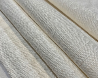 White Slub Linen Roman Shade. fabric and lining Included