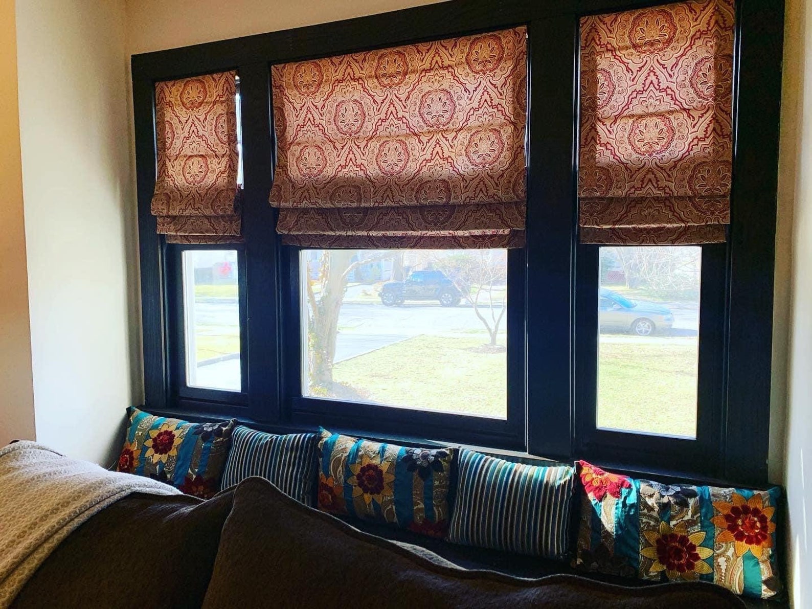 Custom Fabric Roman Shades Flat Classic Roman Shade Blackout Etsy