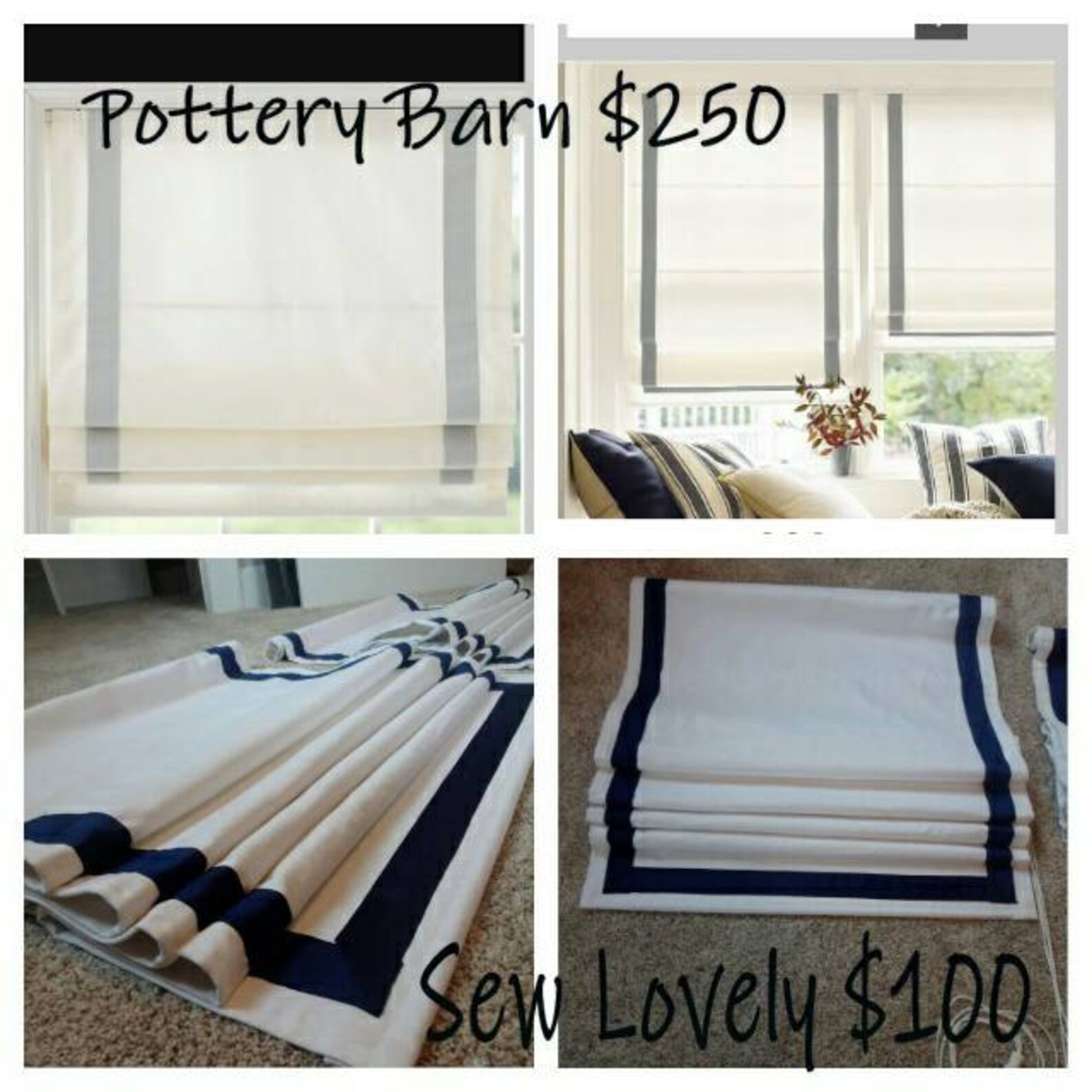 Roman Shades Flat Roman Blind Custom Roman Blinds You Etsy