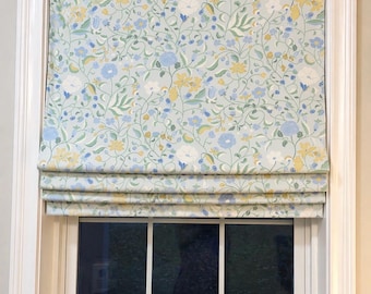 Custom Roman Shade Made Using Pepper Home Lulie Eggshell Printed Cotton Fabric included in price, Any Size