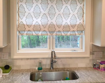 Custom Roman Shade, Made to Order Window Treatment, Blackout Shades, Flat Roman Shade, Made to Order in Any Size