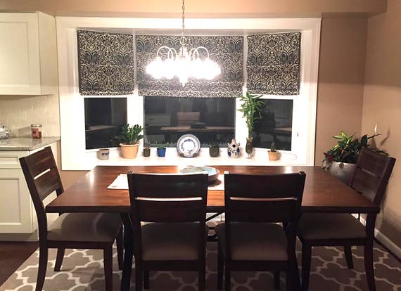 Roman Shades Custom Handcrafted Blackout Shades Fabric Etsy