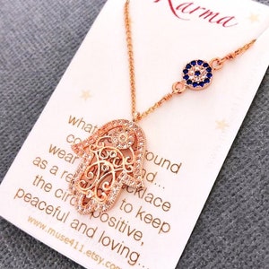 Gouden hamsahandketting: boze oogbeschermingssieraden