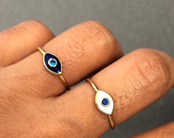 Evil Eye Ring: Minimalist Protection Jewelry