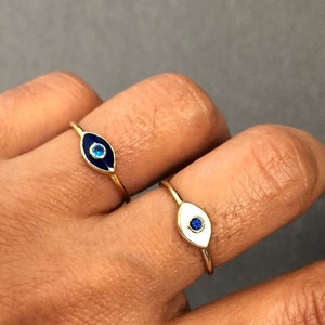 Evil Eye Ring: Minimalist Protection Jewelry