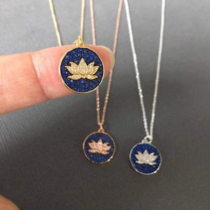 Lotus Flower Pendant Necklace: Spiritual Buddhist Jewelry Gift
