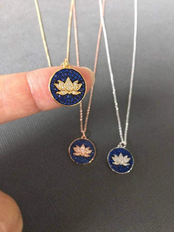 Lotus Flower Pendant Necklace: Spiritual Buddhist Jewelry Gift