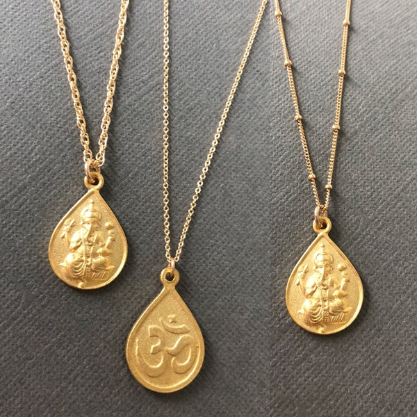 Collier Ganesha en or, collier Ganesh, collier pendentif Ganesha, collier de protection, bijoux hindous, bijoux hindous, bijoux spirituels