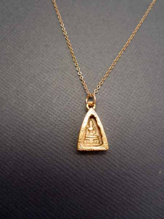 Tiny buddha necklace deals