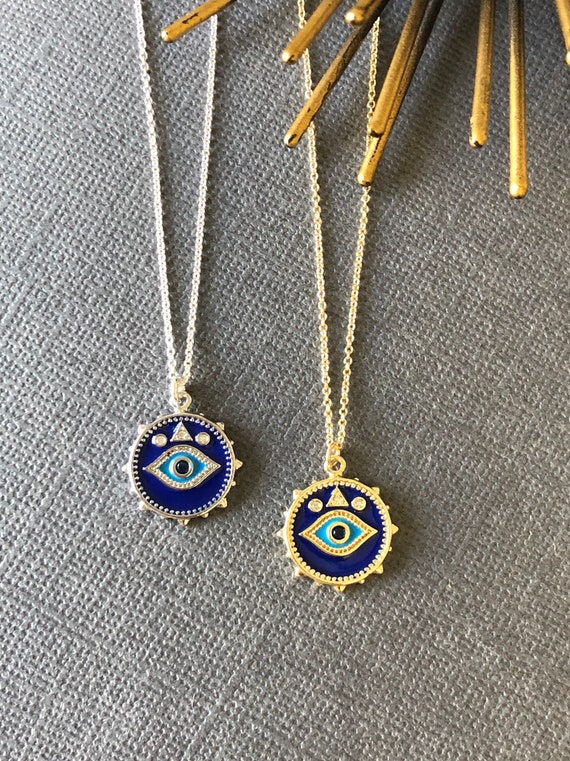 Evil eye mop stone necklace – studiodeepasethi