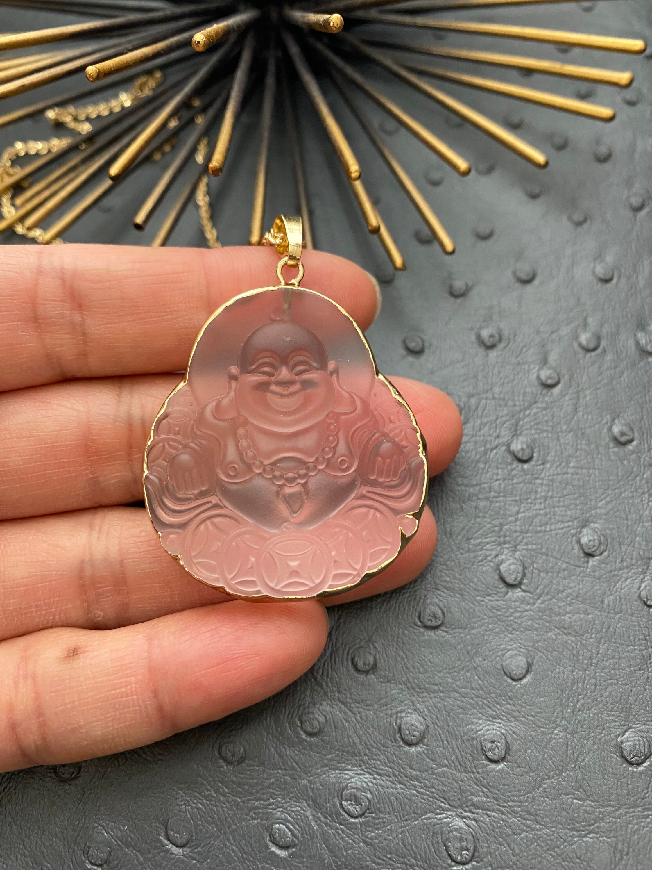Pendentif Roue De Prière Bouddha, Six Personnages, Cuivre Argenté 15x42mm