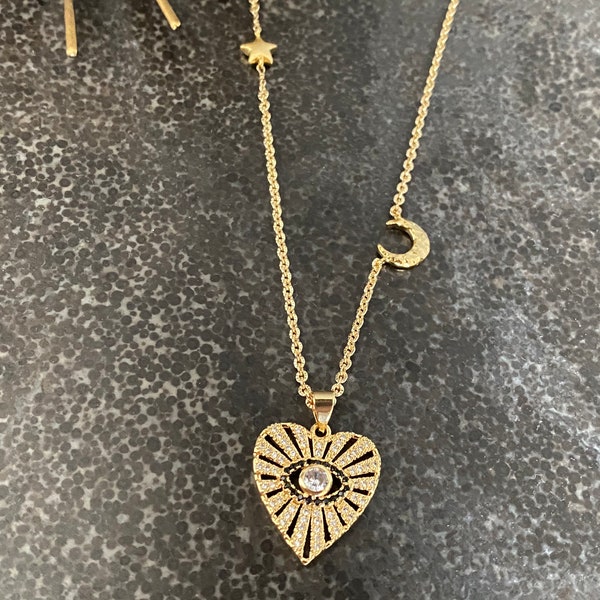 Large All Seeing Eye Necklace Etsy