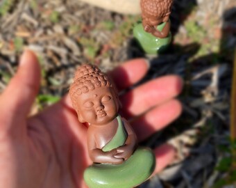 陶器の仏像：瞑想と祈りのポーズ、禅の装飾 - Etsy 日本