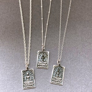 Silver Buddha Pendant Necklace Buddha Necklace Gold - Etsy