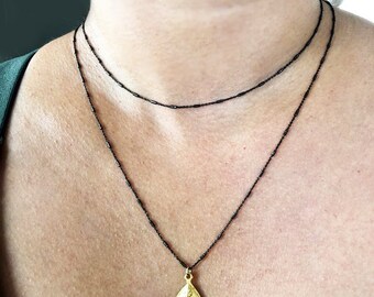 Gold Vermeil Buddha Necklace: Sterling Silver Yoga Jewelry