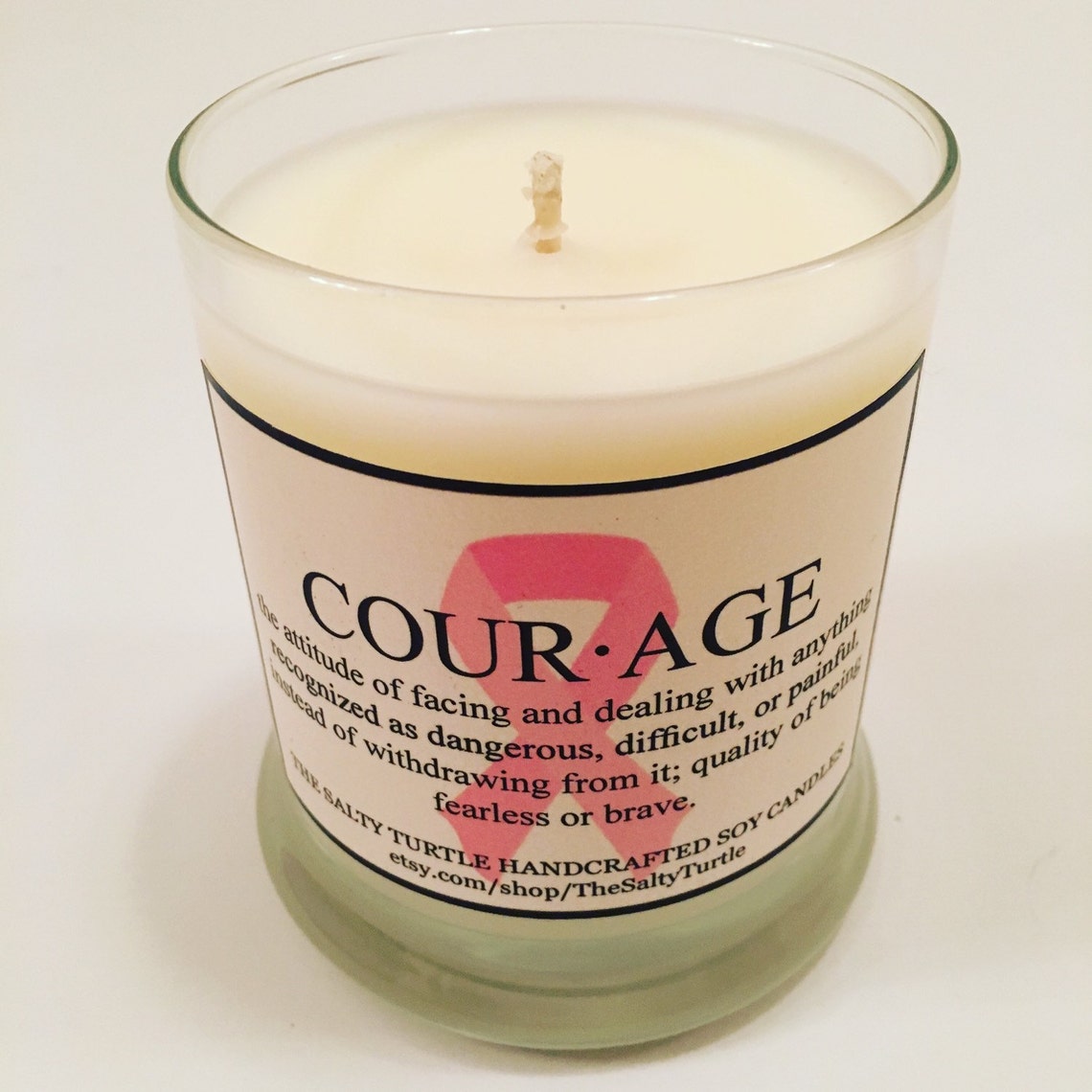 Breast Cancer Awareness Courage Handcrafted Soy Candle 12 Etsy