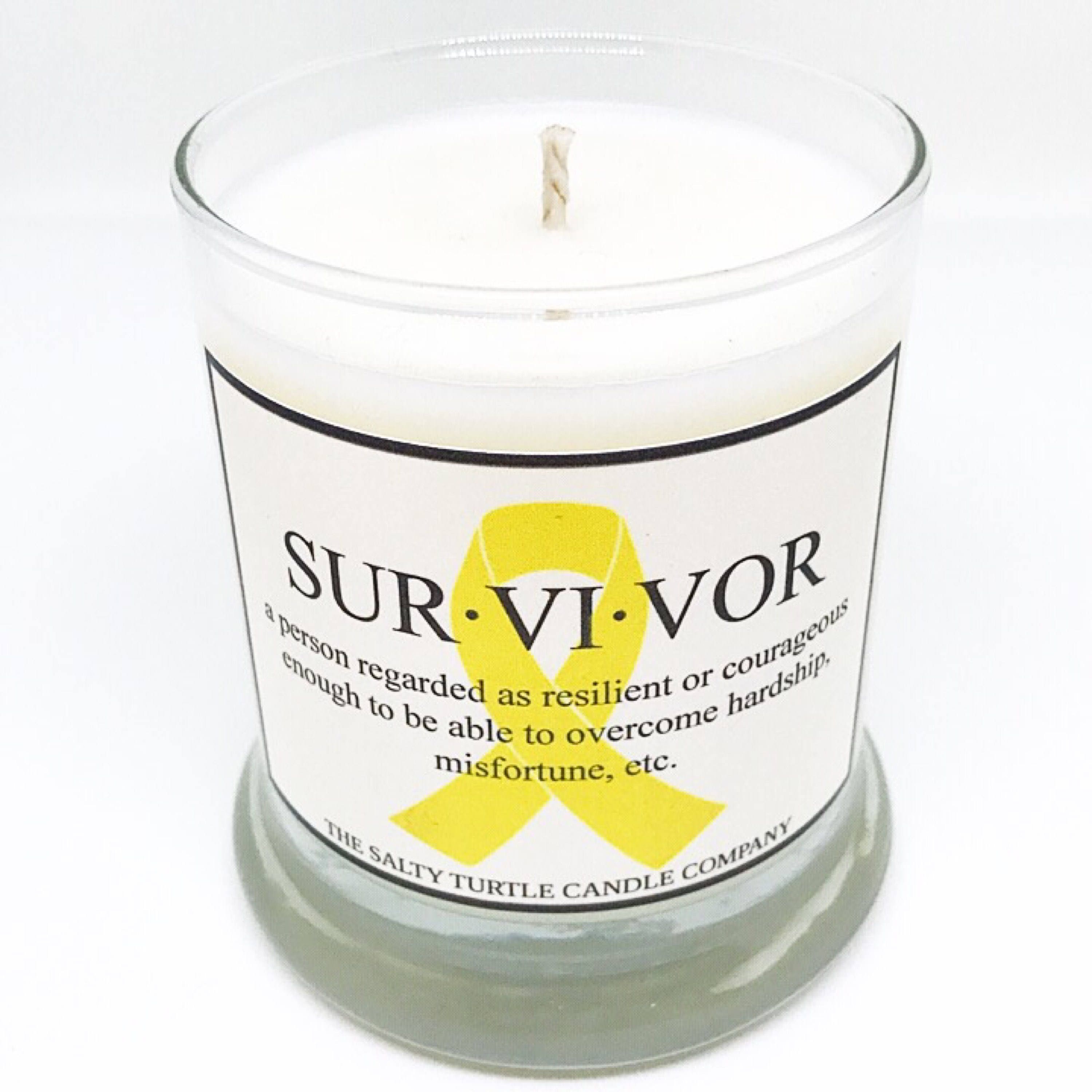 Candles & Holders Home Décor SURVIVOR Breast Cancer Soy Candles