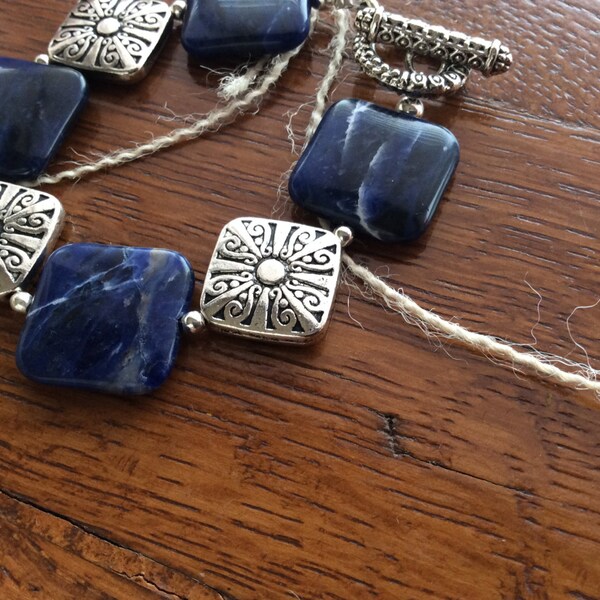 Women's Square Sodalite Bracelet #987