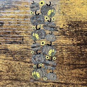Fall Pen Wrap: Leopard Print with Pumpkins and Sunflowers (Waterproof)