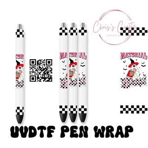 UVDTF Pen Wrap Halloween Material Ghoul Ghost, Geisterstift, Permanent Wasserdichter Klebstoff