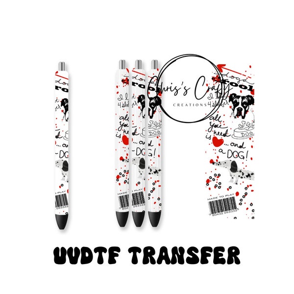 UV DTF Wrap Only Dog pen wrap | Permanent Adhesive | Waterproof | Ink Joy | Ready to apply