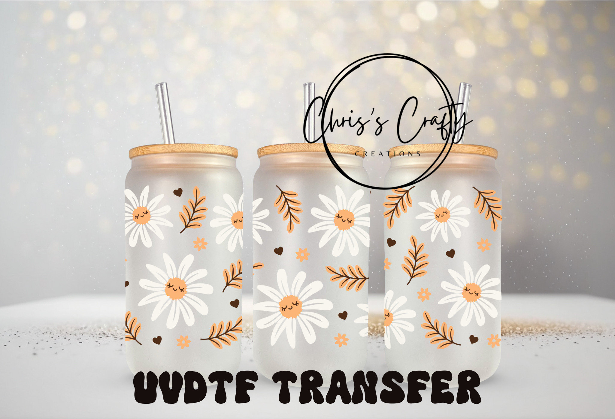 10 Fogli Adesivi Trasferibili UV DTF Per Tazze - Motivi Caffè, Fiori E Pane - Stile Cartone Animato - 11x24cm - Decorazione Per Bicchieri 16oz