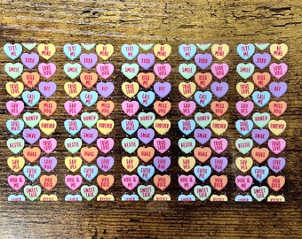 UVDTF Pen Wrap Valentines Conversation Hearts, Ready to Apply, Permanent Waterproof Adhesive