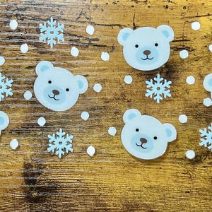 UVDTF Wrap Cute Polar Bears for 16oz Can Glass Mug Tumbler, Winter Wrap, Ready to Apply, Permanent Waterproof Adhesive