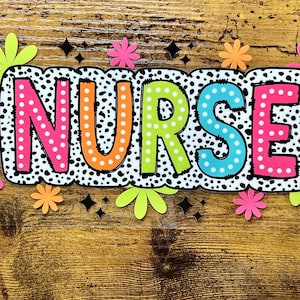 UVDTF Wrap Retro Nurse Dalmatian Dots for 16oz Can Glass Mug Tumbler, Nurse Gift, Ready to Apply, Permanent Adhesive, Exclusive Design