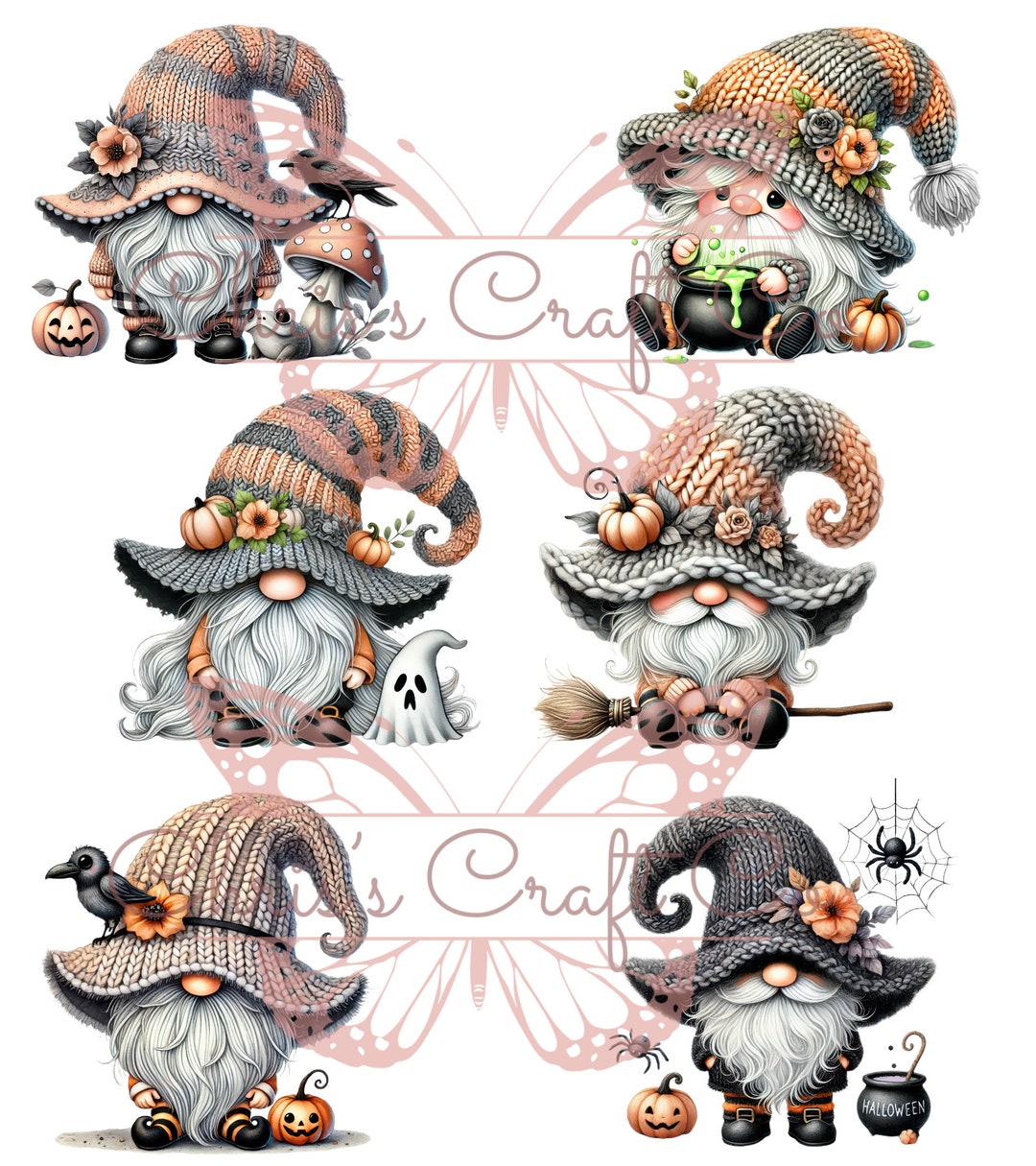 Fall Gnomes UV DTF Cup Wrap, Pumpkin Autumn 16oz Can Glass Transfer ...