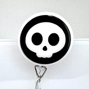 Badge Reel Halloween Skeleton, ID Holder, Funny Badge Reel, Halloween Badge Reel, Detachable Option, Gifts for Her, Graduation Gift
