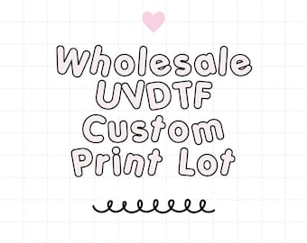 Impresiones personalizadas al por mayor UVDTF (Lote de 50), transferencias UV DTF permanentes para latas de vidrio