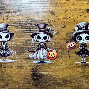 UVDTF Wrap Halloween Jackie Skeleton 16oz Can Glass Mug Tumbler, Skeleton wrap, Ready to apply, Permanent Adhesive Waterproof